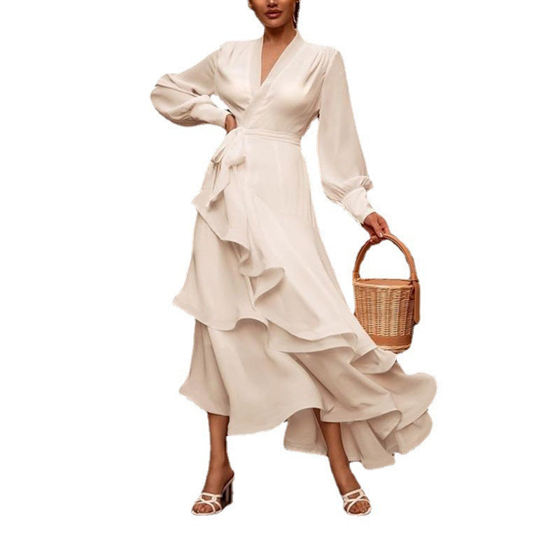 Robe Aurore — Satin Volanté