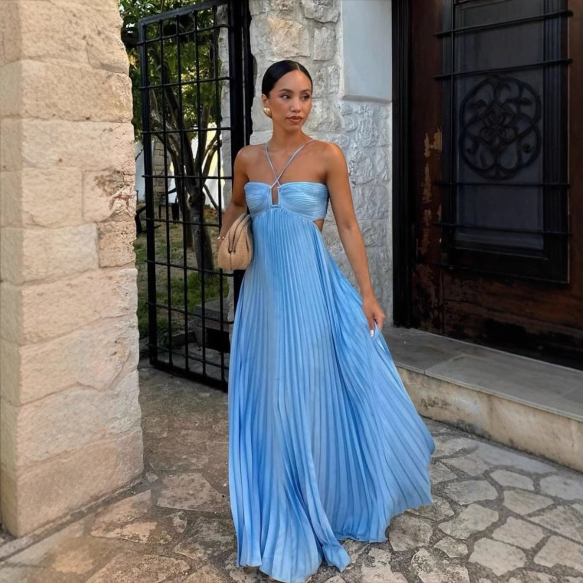 Robe Iris — Plissée Dos Nu