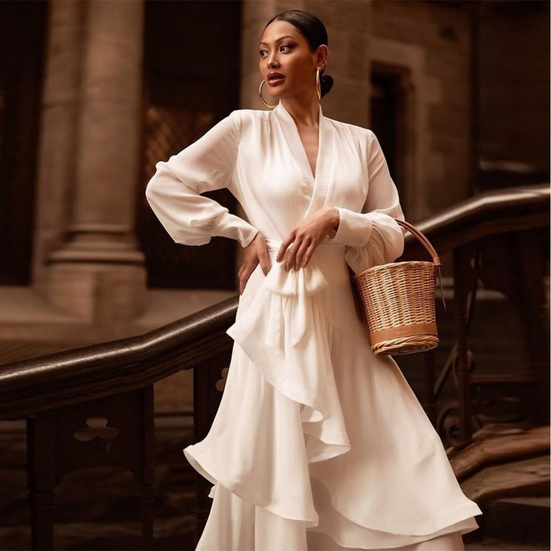 Robe Aurore — Satin Volanté