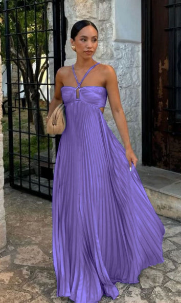 Robe Iris — Plissée Dos Nu