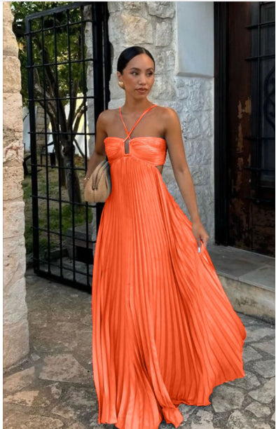 Robe Iris — Plissée Dos Nu