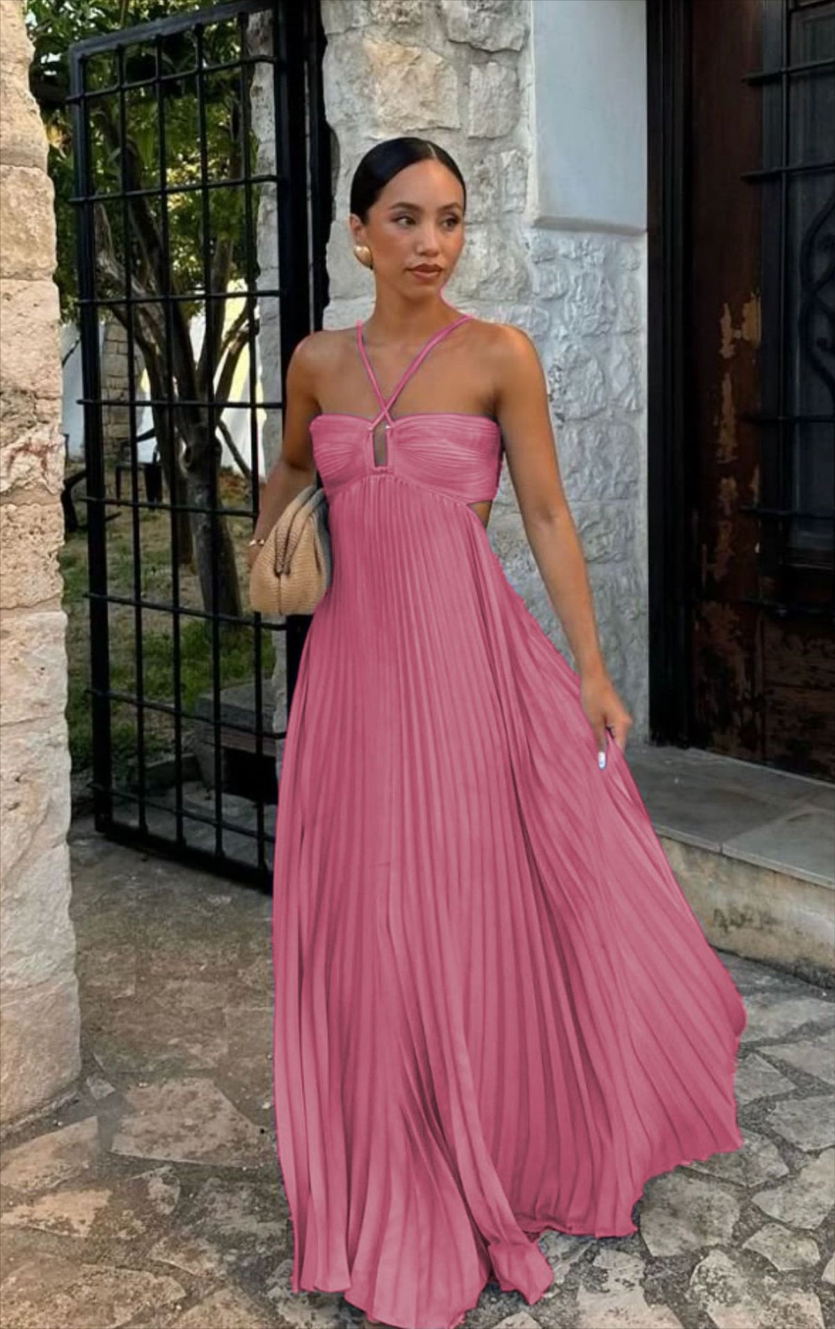 Robe Iris — Plissée Dos Nu